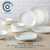 Corelle Dinnerware- Lightweight Hushed Lines 12-piece Dinnerware Set, Service for 4