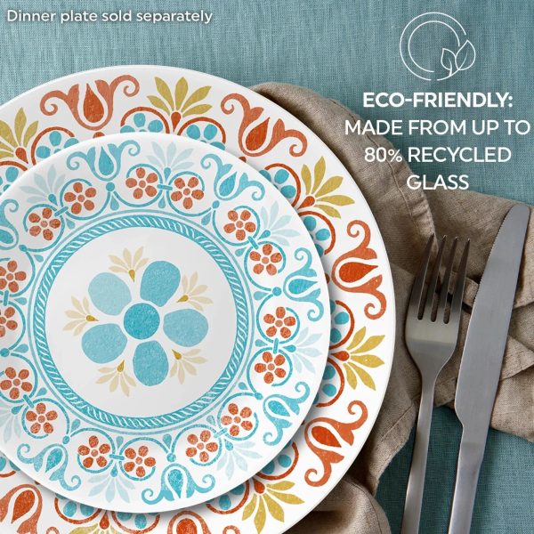 Corelle Dinnerware- Lightweight Global Collection Terracotta Dreams 6.75 Appetizer Plate