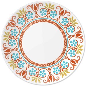 Corelle Dinnerware- Lightweight Global Collection Terracotta Dreams 10.25″ Dinner Plates, 4-pack