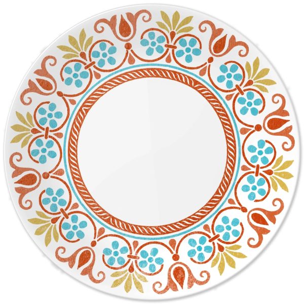 Corelle Dinnerware- Lightweight Global Collection Terracotta Dreams 10.25 Dinner Plate