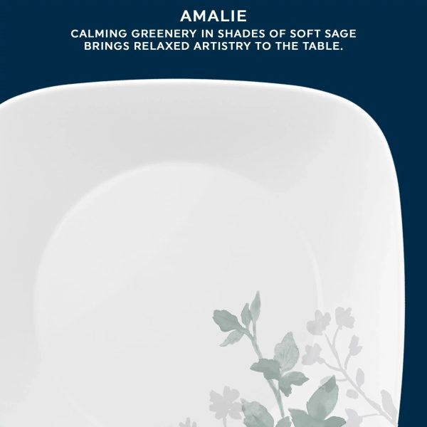 Corelle Dinnerware- Lightweight Square Amalie 9 Salad Plate