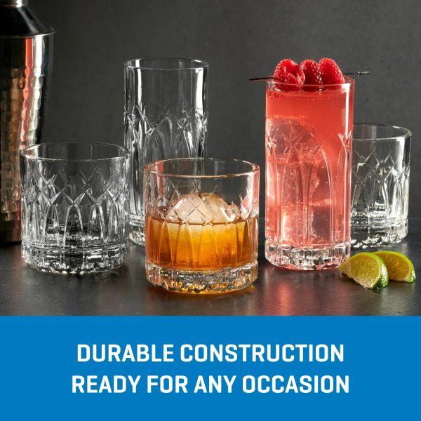 Corelle Dinnerware- Lightweight Traze PST Rocks Glasses (4-Pieces), 12-ounce, Dishwasher Safe Corelle Dinnerware- Lightweight Traze PST Rocks Glasses (4-Pieces), 12-ounce, Dishwasher Safe
