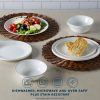 Corelle Dinnerware- Lightweight Hushed Lines 12-piece Dinnerware Set, Service for 4