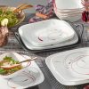 Corelle Dinnerware- Lightweight Square Splendor 18-piece Dinnerware Set, Service for 6 Corelle Dinnerware- Lightweight Square Splendor 18-piece Dinnerware Set, Service for 6