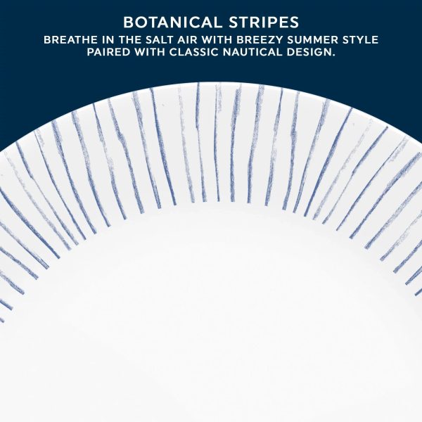 Corelle Dinnerware- Lightweight Botanical Stripes 12-piece Dinnerware Set, Service for 4