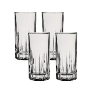 Corelle Dinnerware- Lightweight Traze PRE Rocks Glasses (4-Pieces), 12-ounce, Dishwasher Safe