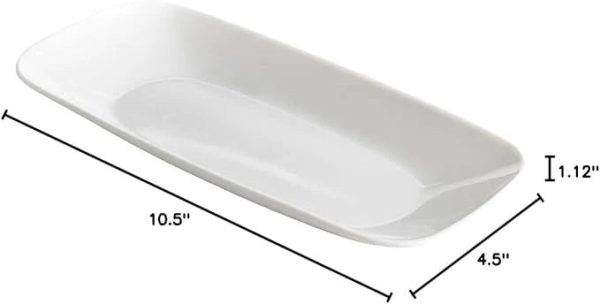 Corelle Dinnerware- Lightweight Pure White Appetizer Tray- 10.5