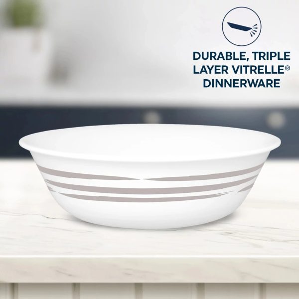 Corelle Dinnerware- Lightweight Brushed Silver 18-ounce Cereal Bowl Corelle Dinnerware- Lightweight Brushed Silver 18-ounce Cereal Bowl
