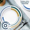 Corelle Dinnerware- Lightweight Color Block 8.5 Salad Plate