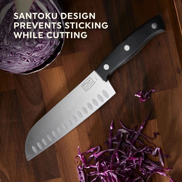 Corelle Dinnerware- Lightweight Ellsworth 2-piece Santoku Knife