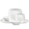 Corelle Dinnerware- Lightweight Square® Pure White 12-piece Dinnerware Set with Appetizer Plates, Service for 4