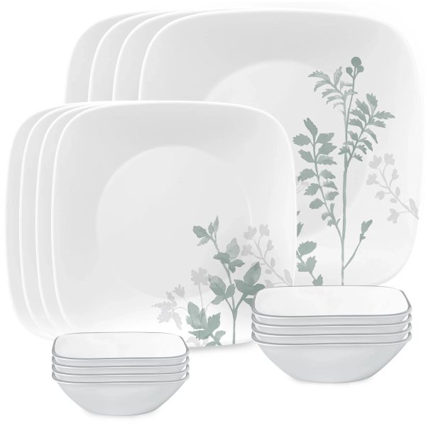 Corelle Dinnerware- Lightweight Amalie 16-piece Dinnerware Set, Service for 4