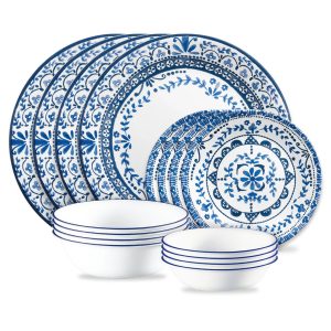 Corelle Dinnerware- Lightweight Simple Lines 18-piece Dinnerware Set, Service for 6