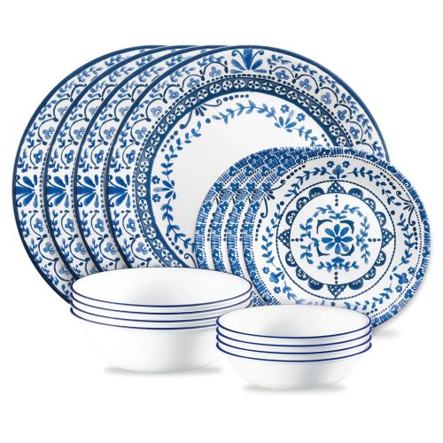 Corelle Dinnerware- Lightweight Simple Lines 18-piece Dinnerware Set, Service for 6