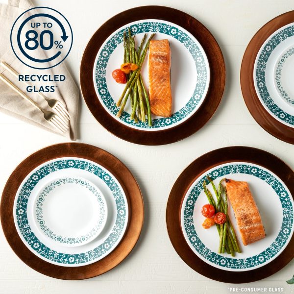 Corelle Dinnerware- Lightweight Penelope 18-piece Dinnerware Set, Service for 6 Corelle Dinnerware- Lightweight Penelope 18-piece Dinnerware Set, Service for 6