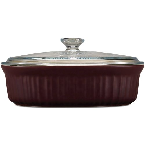 Corelle Dinnerware- Lightweight French Colors 2.5-quart Oval Baking Dish, Cabernet