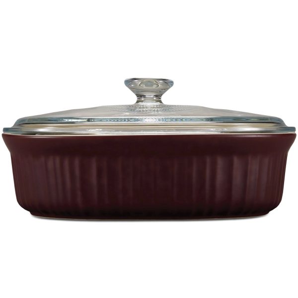 Corelle Dinnerware- Lightweight French Colors 2.5-quart Oval Baking Dish, Cabernet Corelle Dinnerware- Lightweight French Colors 2.5-quart Oval Baking Dish, Cabernet