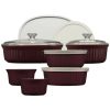 Corelle Dinnerware- Lightweight French Colors 12-piece Bakeware Set, Cabernet Corelle Dinnerware- Lightweight French Colors 12-piece Bakeware Set, Cabernet