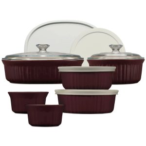 Corelle Dinnerware- Lightweight French Colors 10-piece Oval Bakeware Set, Navy