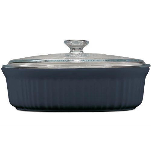 Corelle Dinnerware- Lightweight French Colors 2.5-quart Oval Baking Dish, Navy