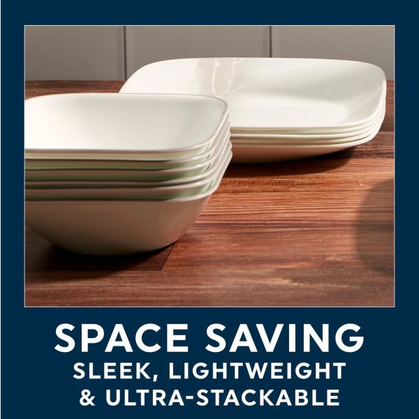 Corelle Dinnerware- Lightweight Square Wandering Grove 10.5 Dinner Plate