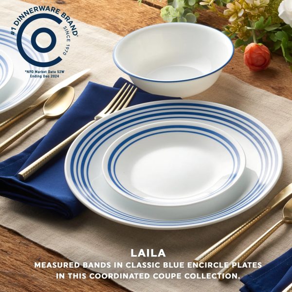 Corelle Dinnerware- Lightweight Laila 18-piece Dinnerware Set, Service for 6