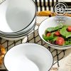 Corelle Dinnerware- Lightweight Delicate Grid 18-piece Dinnerware Set, Service for 6
