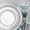 Corelle Dinnerware- Lightweight City Block 18-piece Mugless Dinnerware Set, Service for 6
