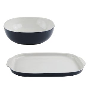Corelle Dinnerware- Lightweight 2-piece Serving Set, Pool Blue