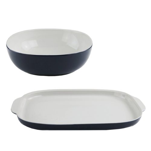 Corelle Dinnerware- Lightweight 2-piece Serving Set, Midnight Blue