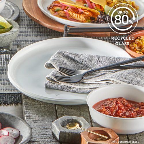 Corelle Dinnerware- Lightweight Modern Rounds 12pc Set, Service for 4