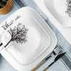 Corelle Dinnerware- Lightweight Timber Shadows 12-piece Dinnerware Set, Service for 4