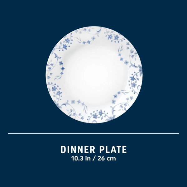 Corelle Dinnerware- Lightweight Darlington 10.25 Dinner Plate