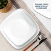 Corelle Dinnerware- Lightweight Boutique Vivid White 8-piece Dinnerware Set, Service for 4