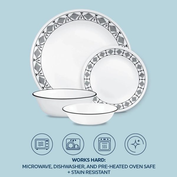 Corelle Dinnerware- Lightweight Cusco 16-piece Mugless Dinnerware Set, Service for 4 Corelle Dinnerware- Lightweight Cusco 16-piece Mugless Dinnerware Set, Service for 4