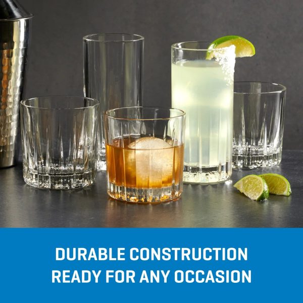 Corelle Dinnerware- Lightweight Traze PRE Rocks Glasses (4-Pieces), 12-ounce, Dishwasher Safe Corelle Dinnerware- Lightweight Traze PRE Rocks Glasses (4-Pieces), 12-ounce, Dishwasher Safe
