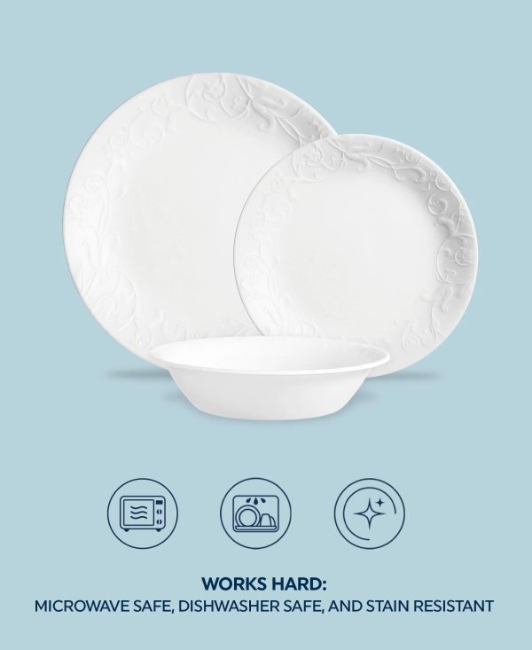Corelle Dinnerware- Lightweight Bella Faenza 12-piece Dinnerware Set, Service for 4