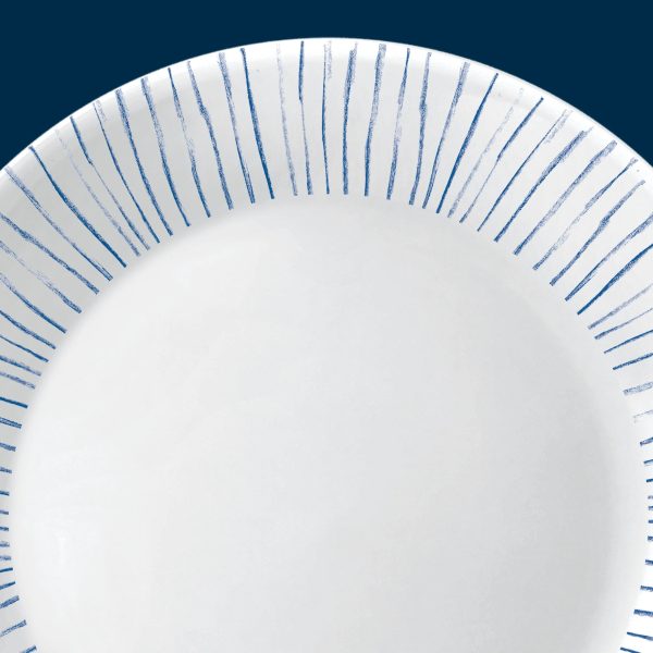 Corelle Dinnerware- Lightweight Nautical Stripes 18-piece Dinnerware Set, Service for 6