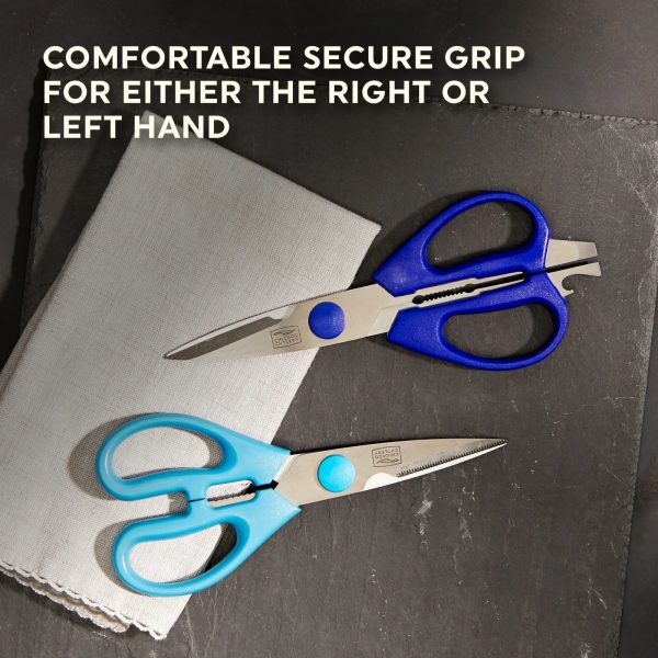 Corelle Dinnerware- Lightweight Chicago Cutlery 2-piece Kitchen Shears in Blueberry and Blue Frost Corelle Dinnerware- Lightweight Chicago Cutlery 2-piece Kitchen Shears in Blueberry and Blue Frost