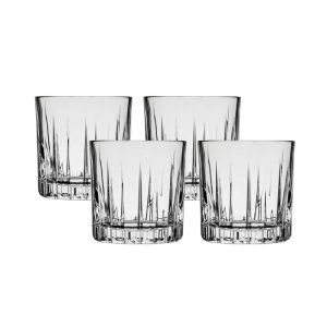 Corelle Dinnerware- Lightweight Traze PST Rocks Glasses (4-Pieces), 12-ounce, Dishwasher Safe