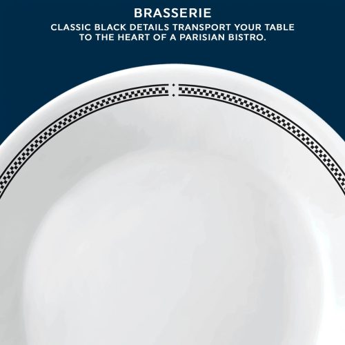 Corelle Dinnerware- Lightweight Brasserie 6.75 Appetizer Plate, 6-pack