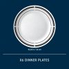 Corelle Dinnerware- Lightweight Brasserie 10.25 Dinner Plates, 6-pack