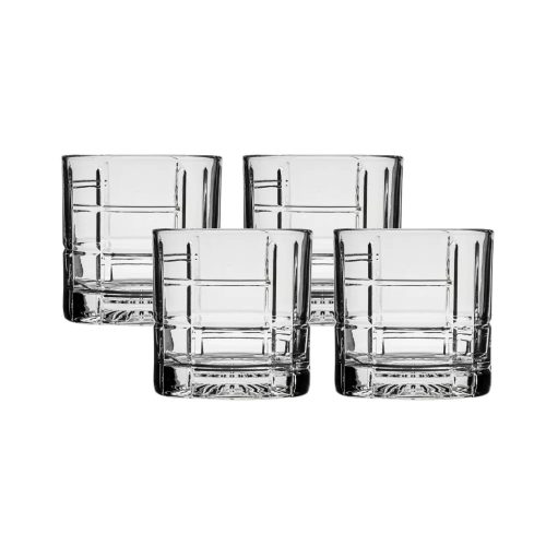 Corelle Dinnerware- Lightweight Traze FTR Rocks Glasses (4-Pieces), 12-ounce, Dishwasher Safe