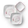 Corelle Dinnerware- Lightweight Square Splendor 18-piece Dinnerware Set, Service for 6 Corelle Dinnerware- Lightweight Square Splendor 12-piece Dinnerware Set, Service for 4
