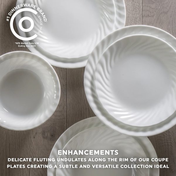 Corelle Dinnerware- Lightweight Enhancements 10.25 Glass Dinner Plate