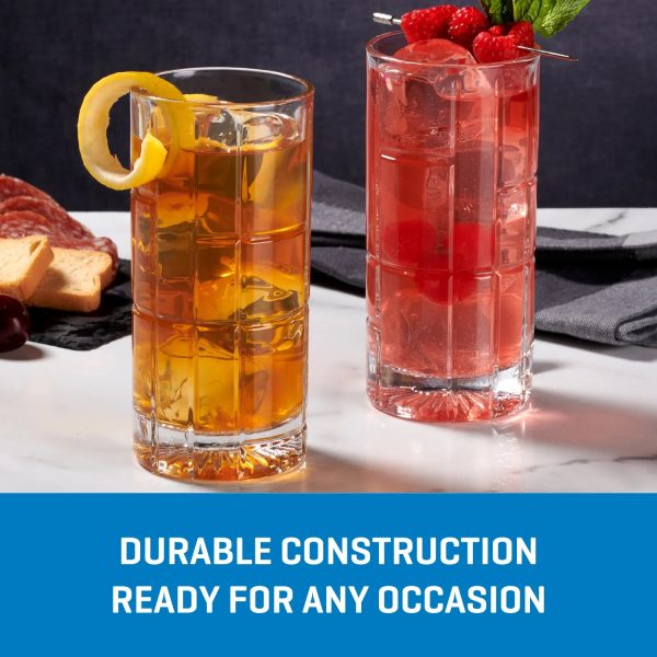 Corelle Dinnerware- Lightweight Traze FTR Highball Glasses (4-Pieces), 12-ounce, Dishwasher Safe Corelle Dinnerware- Lightweight Traze FTR Highball Glasses (4-Pieces), 12-ounce, Dishwasher Safe