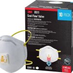 3M 8511 Drywall Sanding N95 Cool Flow Valved Disposable Respirator, 10-Pack | NIOSH-Approved, Relief From Dusts And Certain Particles During Sanding, Pollen, Mold Spores, Dust Particles