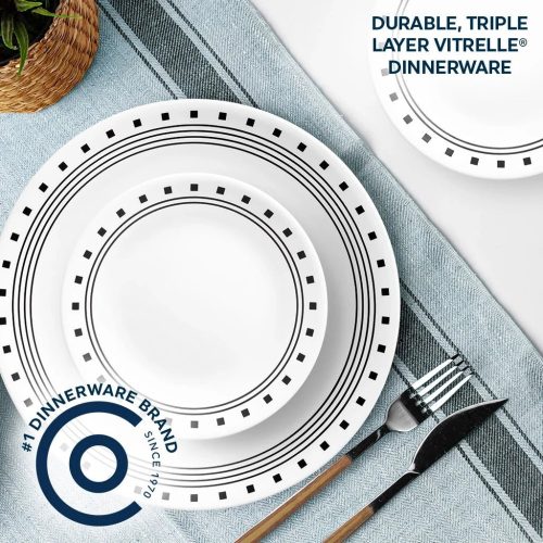 Corelle Dinnerware- Lightweight Shimmering White 32-piece Dinnerware Set, Service for 8