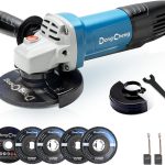 DongCheng Angle Grinder, 4-1/2 Inch 6.7A 800W 11800RPM Paddle Switch Electric Grinder with Cutting & Grinding Wheels for Metal Polishing Rust Removal