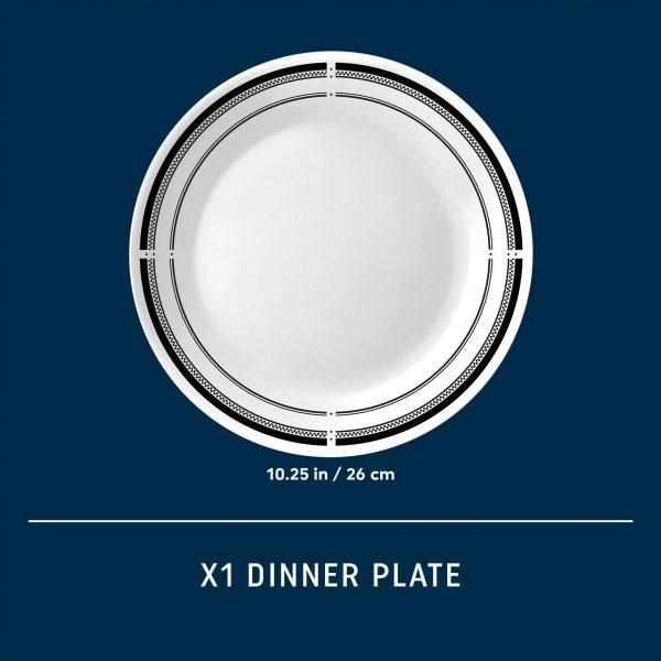 Corelle Dinnerware- Lightweight Brasserie 10.25 Dinner Plate
